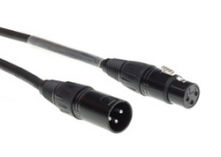 DMX Kabel XLR 3pol male/female 0,5 m Standard
