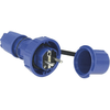SCHUKO Stecker für 3x2,5mm², blau, IP68 Druckwasserdicht