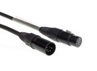 DMX Kabel XLR 5pol male/female 5 m Standard|vollbelegt mit Rückmeldekanal