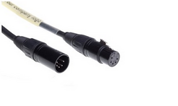 5-pin DMX cable male/female 1 m standard (3 pol. connected)