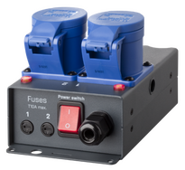 SRS DMX2SW-3 CEE;   DMX / 2 channel L+N relay switch 2x8A, DMX in/out 5pin, in+out: CEE16/3p  2 Jahre Garantie