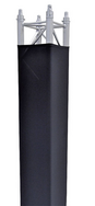 Traversen Husse schwarz 100cm mit Reißverschluss
