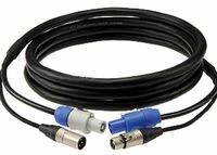 DMX + Power hybrid cable Neutrik XLR 5 pin male/female + Powercon IN/OUT 5,0m