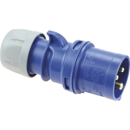 CEE plug 16A 3-pin blue 230V 6h IP44