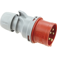 KLICK CEE plug 16A, 5-pole, red/grey, 400V, 6h, IP