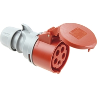 KLICK CEE socket 16A, 5-pole, red/grey, 400V, 6h,
