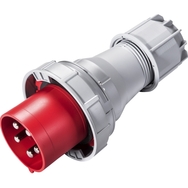 CEE plug 125A, 5-pole, red, 400V, 6h, IP67
