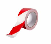 SquareTAPE PVC Farbmarkierungsband rot/weiß