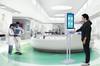 Lux Velocitas LUX SCREEN information/advertising screen with integrated hand disinfection