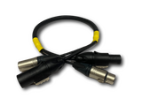DMX + Power hybrid cable Neutrik XLR 5 pin male/female + Powercon TRUE1 IN/OUT 10,0m