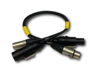DMX + Power hybrid cable Neutrik XLR 5 pin male/female + Powercon TRUE1 IN/OUT 1,5m