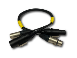 DMX + Power hybrid cable Neutrik XLR 5 pin male/female + Powercon TRUE1 IN/OUT 3,0m