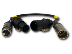 DMX + Power hybrid cable Neutrik XLR 5 pin male/female + Powercon TRUE1 IN/OUT 1,5m