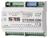 SRS DTS16R-DIN DMX switching unit, 16 channel NO contact