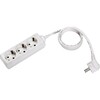 3-way power strip with 1,4m cable H05VV-F 3G1,5 white