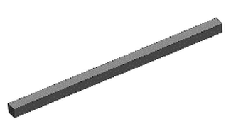 LTH PRO.fessional black plastic strip, approx. 33 cm long