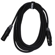 ENOVA 0.2 m XLR female to XLR male microphone cable 3-pin analogue & AES with velcro