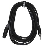 ENOVA 0.5 m XLR female to 1/4" plug 2 pole microphone cable analogue & AES with velcro