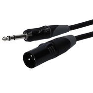 ENOVA 0.5 m XLR male to 1/4" plug 3 pole microphone cable 3-pin analogue & AES with velcro