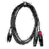 ENOVA 3 m XLR female 3 pin - RCA male adapter cable black & red stereo cable
