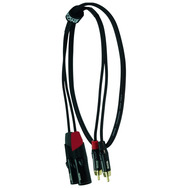 ENOVA 1 m XLR male 3 pin - Cinch männchen Adapterkabel schwarz & rot Stereokabel