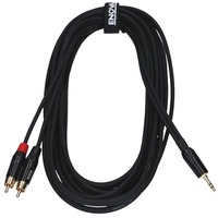 ENOVA 1 m 3.5 mm jac k- RCA male adapter cable red & black stereo cable