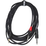 ENOVA 1 m Jack 3.5 mm 3 pole - 1/4" plug 2 pole adapter cable black & red stereo cable