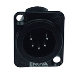 ENOVA XL15MB XLR Einbaustecker Männchen 5-polig schwarzes Metallgehäuse Lötanschluss