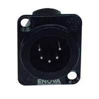 ENOVA XL15MB XLR chassis connector male 5-pin black metal housing solder cups