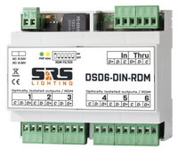 SRS DSD6-DIN-RDM;   DMX optic iso splitter/booster, RDM, DIN rail, snap-in termin, without PSU